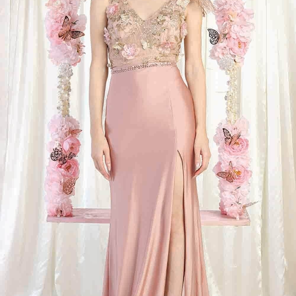 Elegant Pink Evening Gown